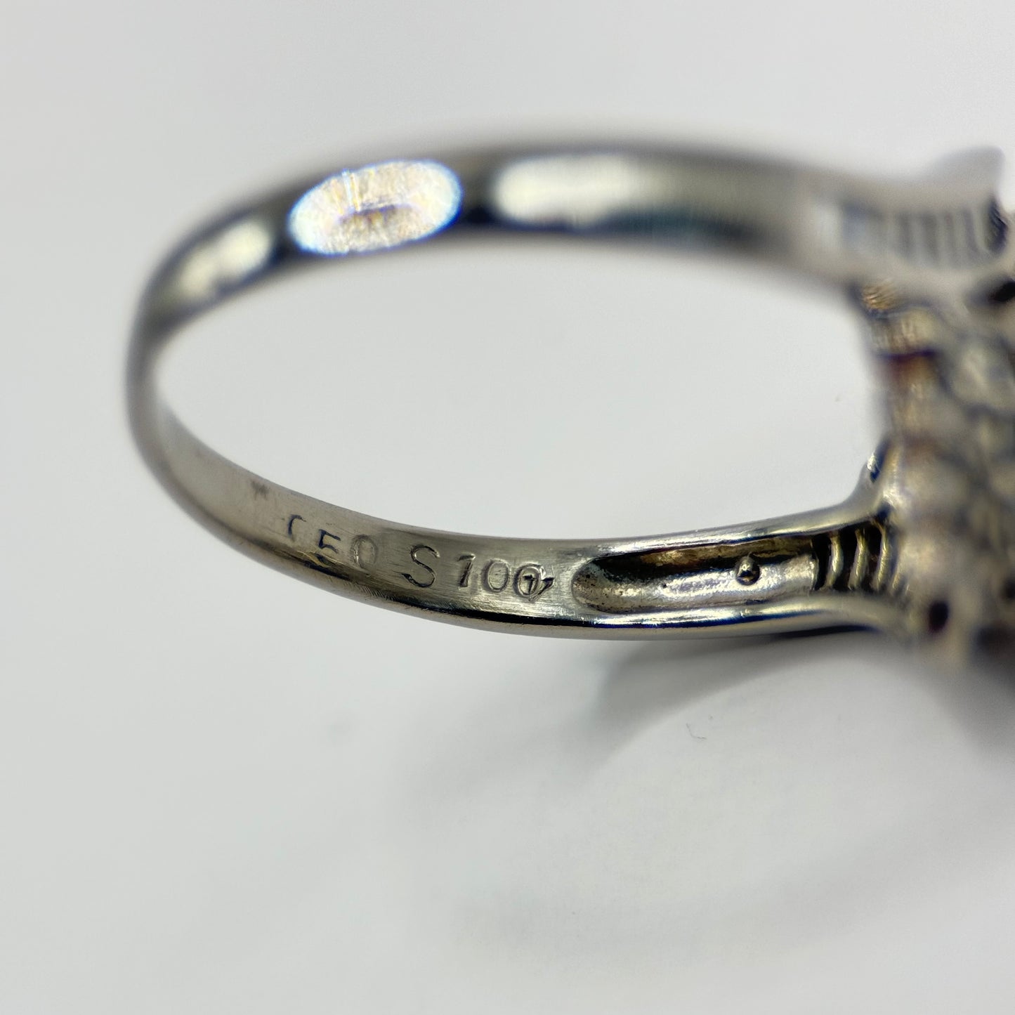 Platinum Sapphire and Diamond Ring