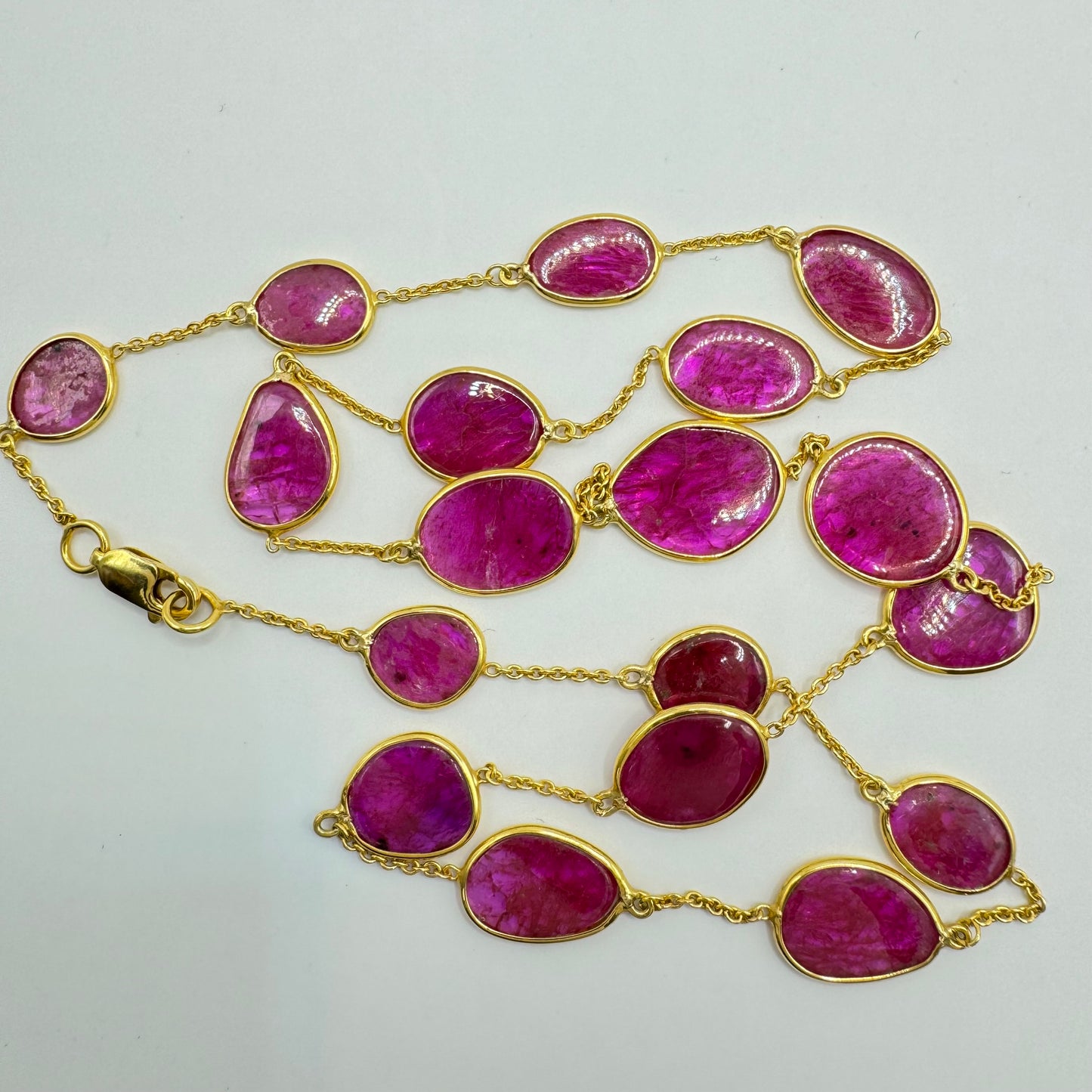 18ct gold Ruby Slice Necklace