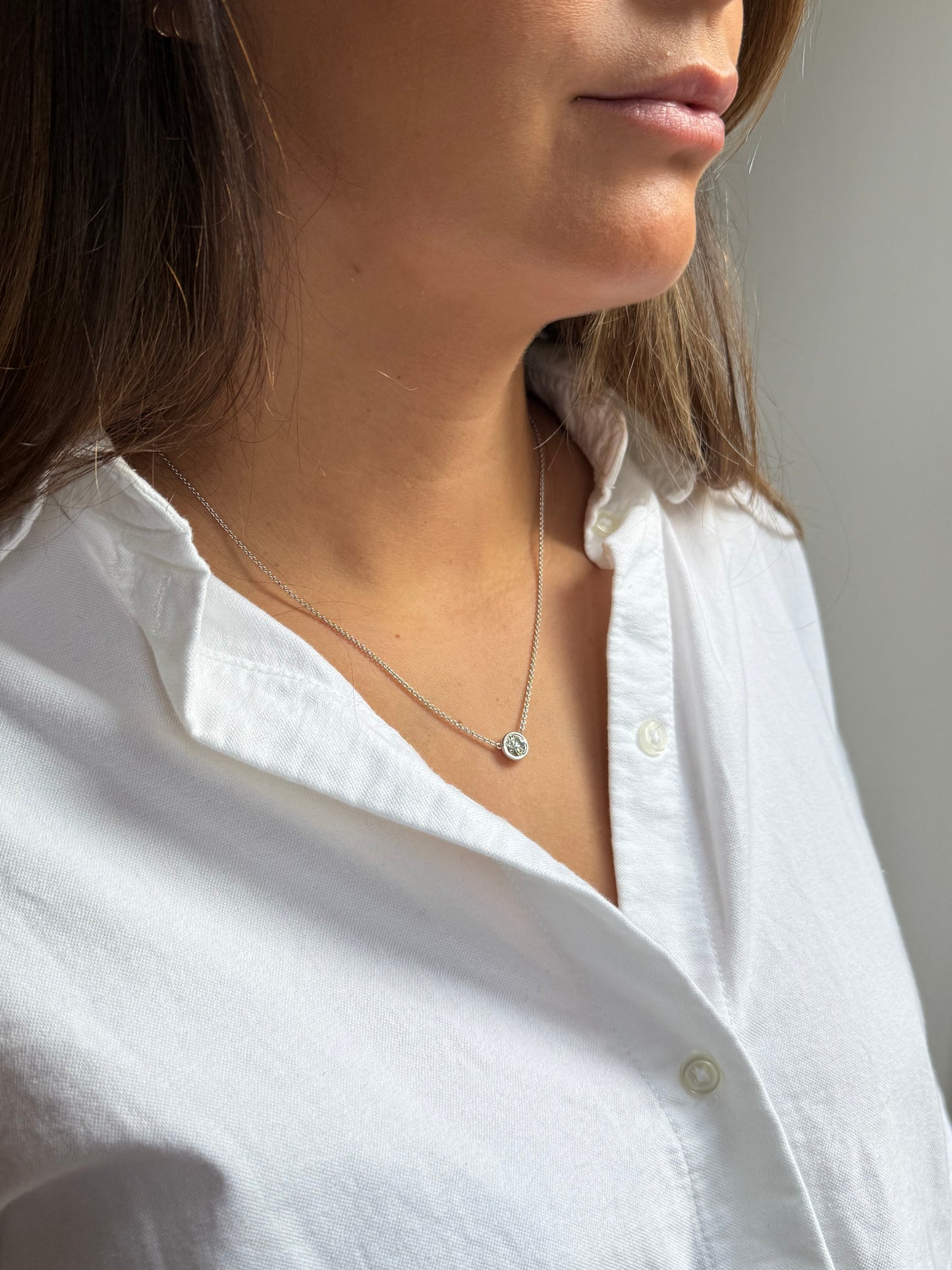 1.3ct VS1 Diamond Pendant 18ct white gold