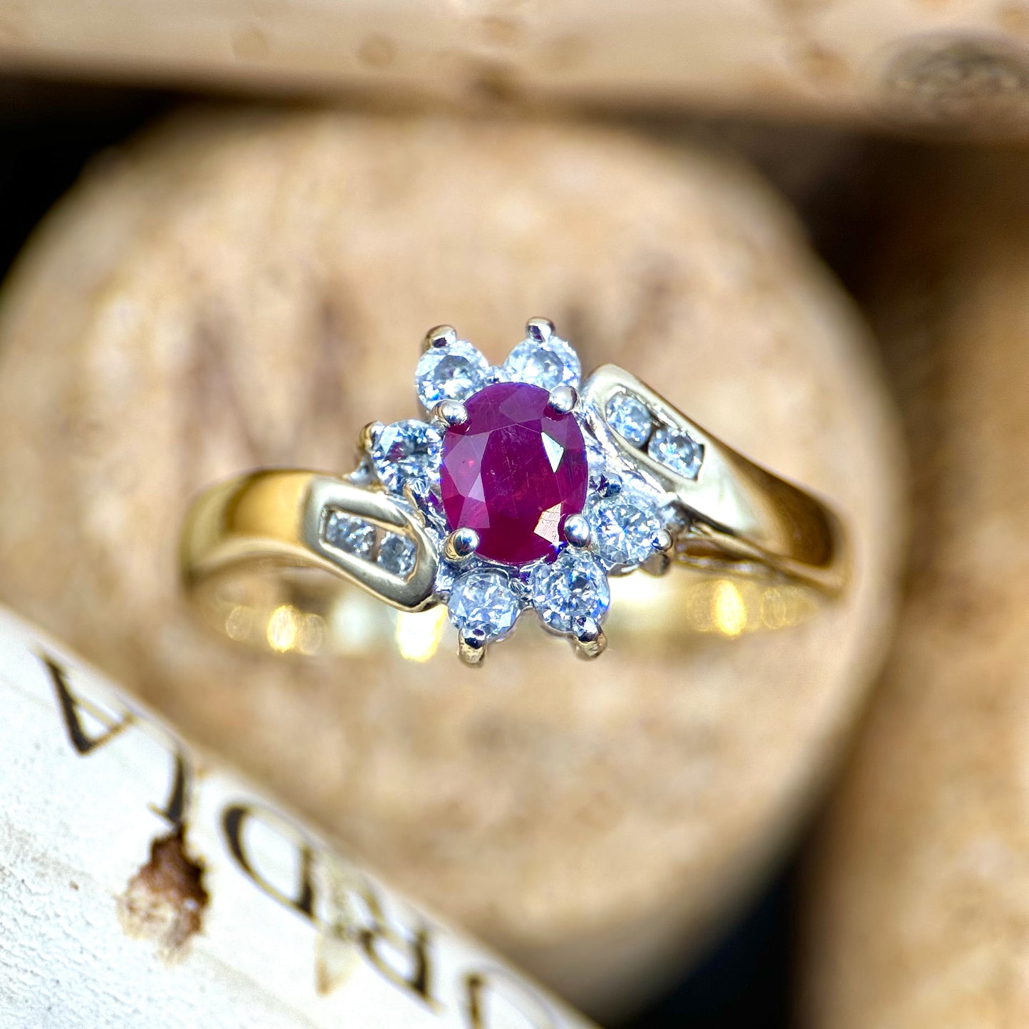 14ct Yellow Gold Ruby and Diamond Ring