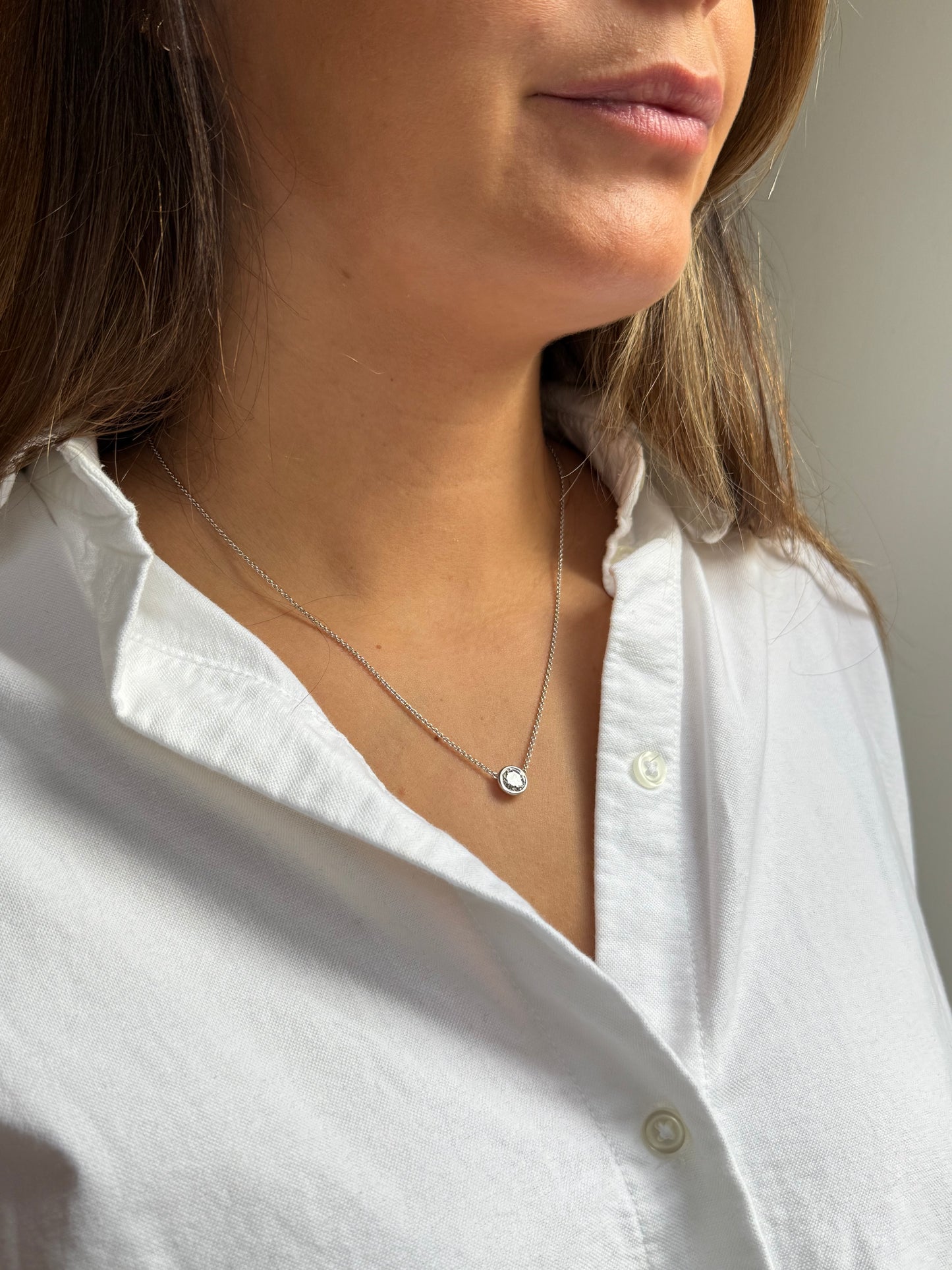 1.3ct VS1 Diamond Pendant 18ct white gold