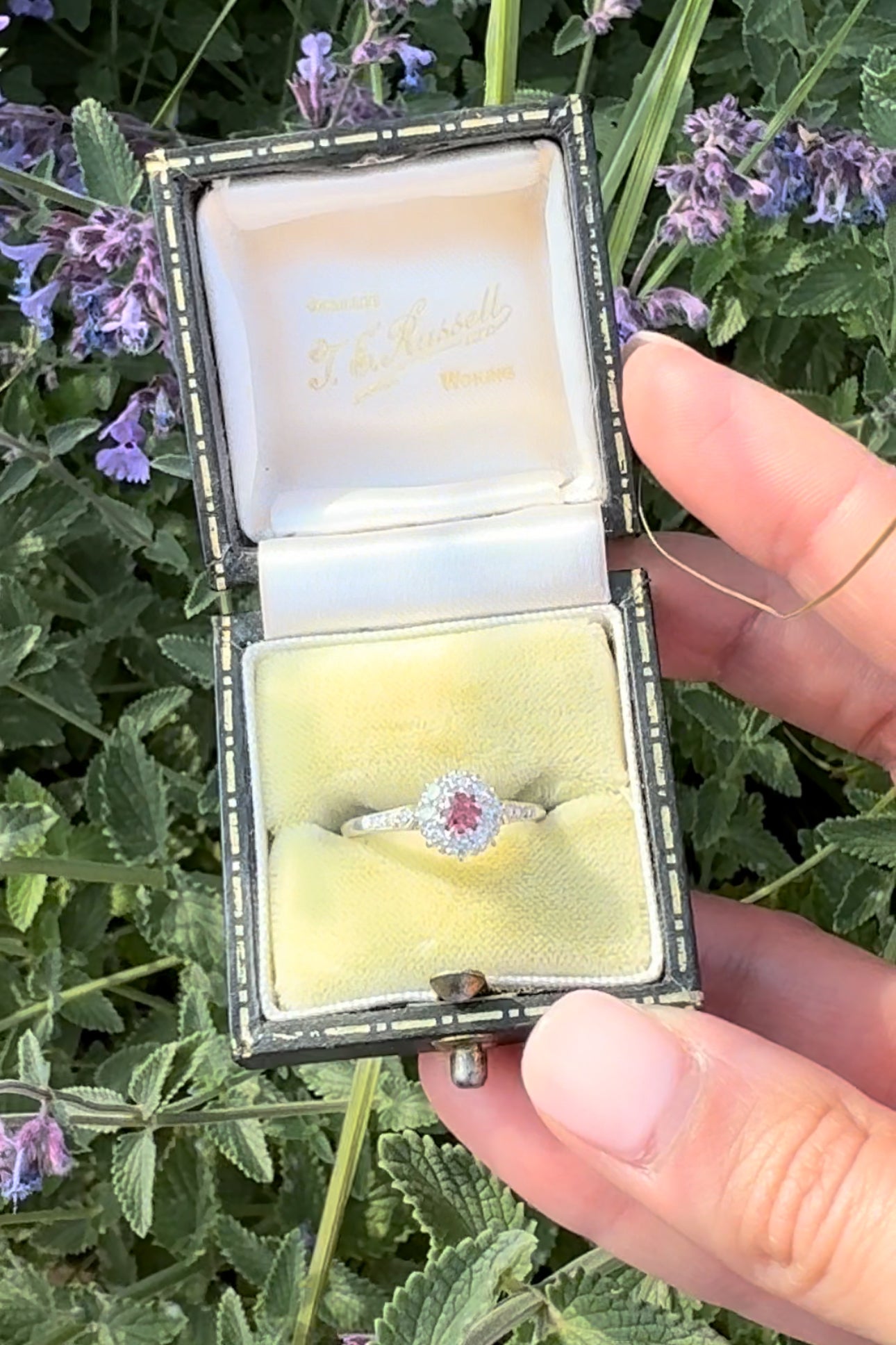 18ct Gold Diamond And Ruby Floral Ring
