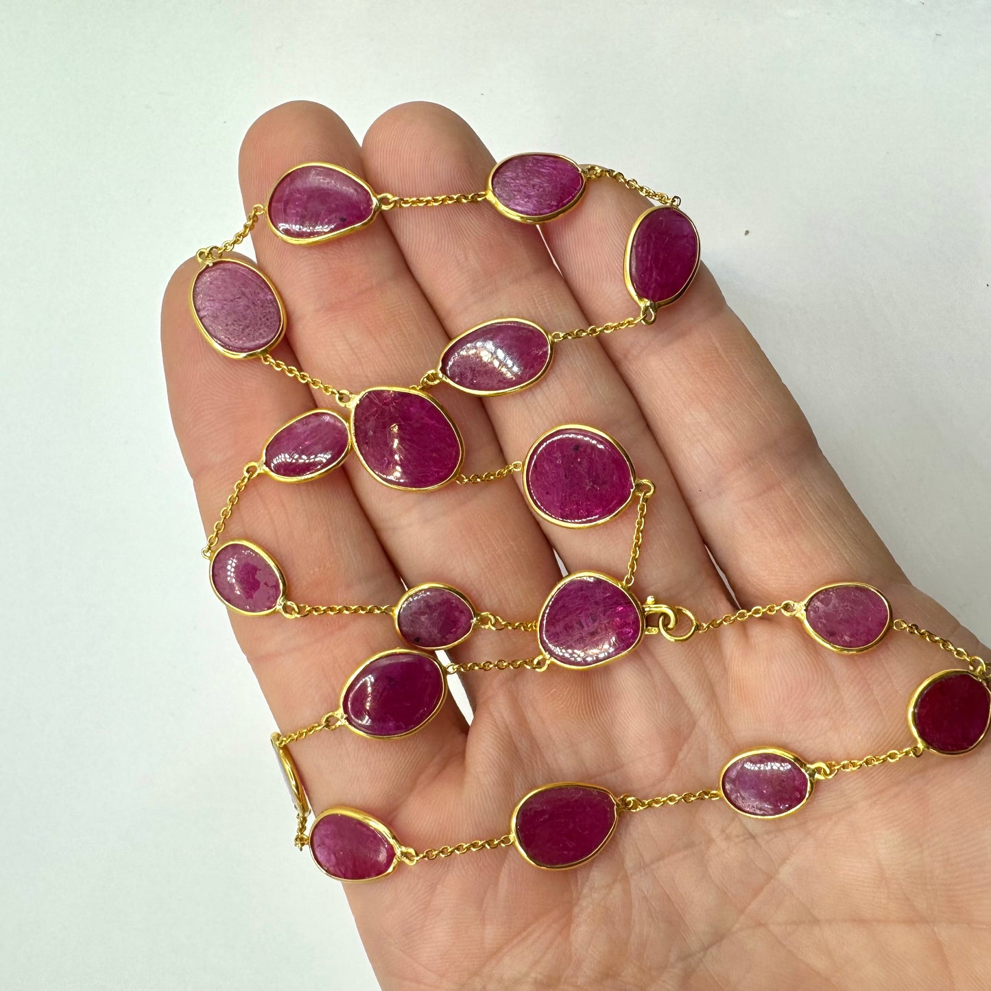 18ct gold Ruby Slice Necklace