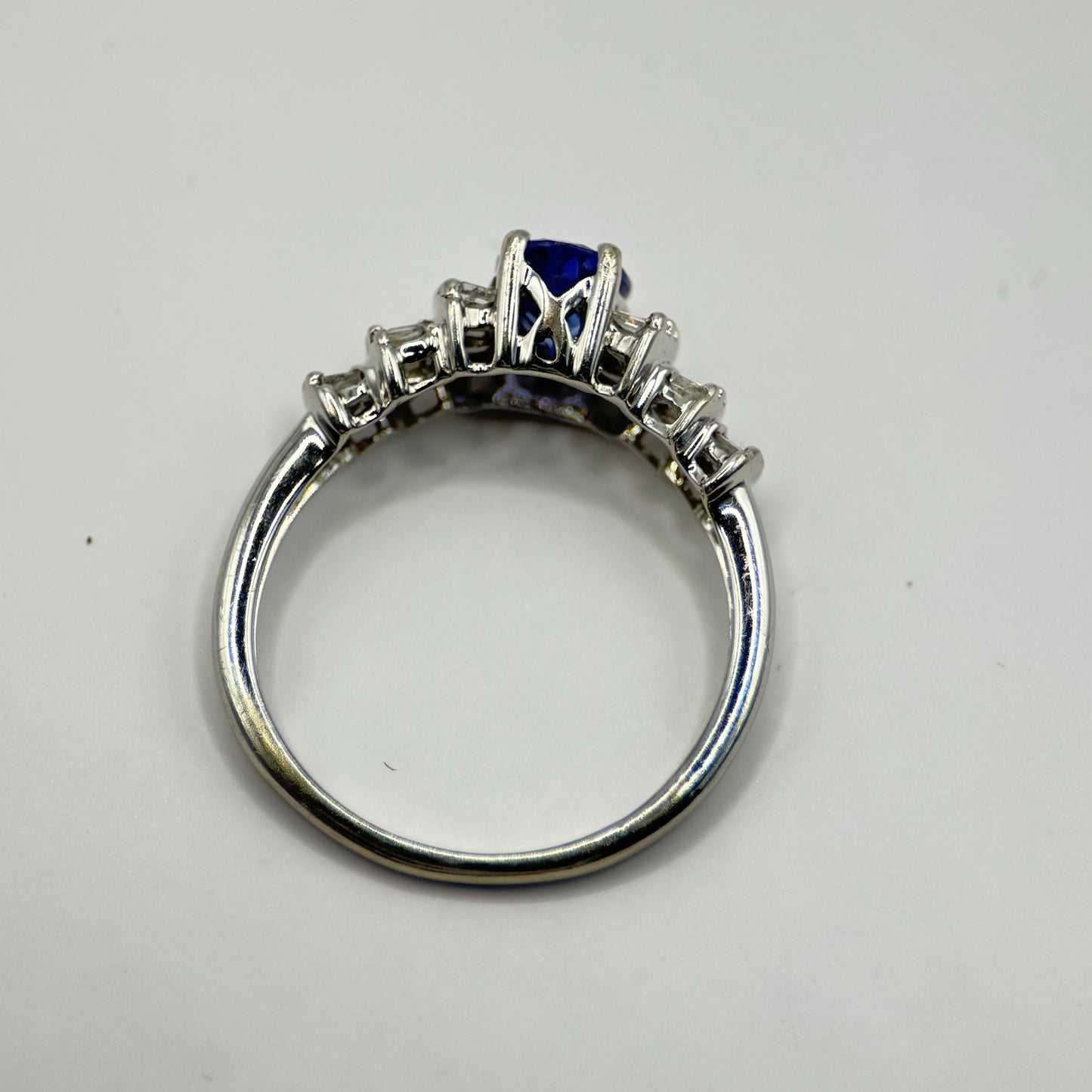9ct White Gold Tanzanite and Diamond Ring