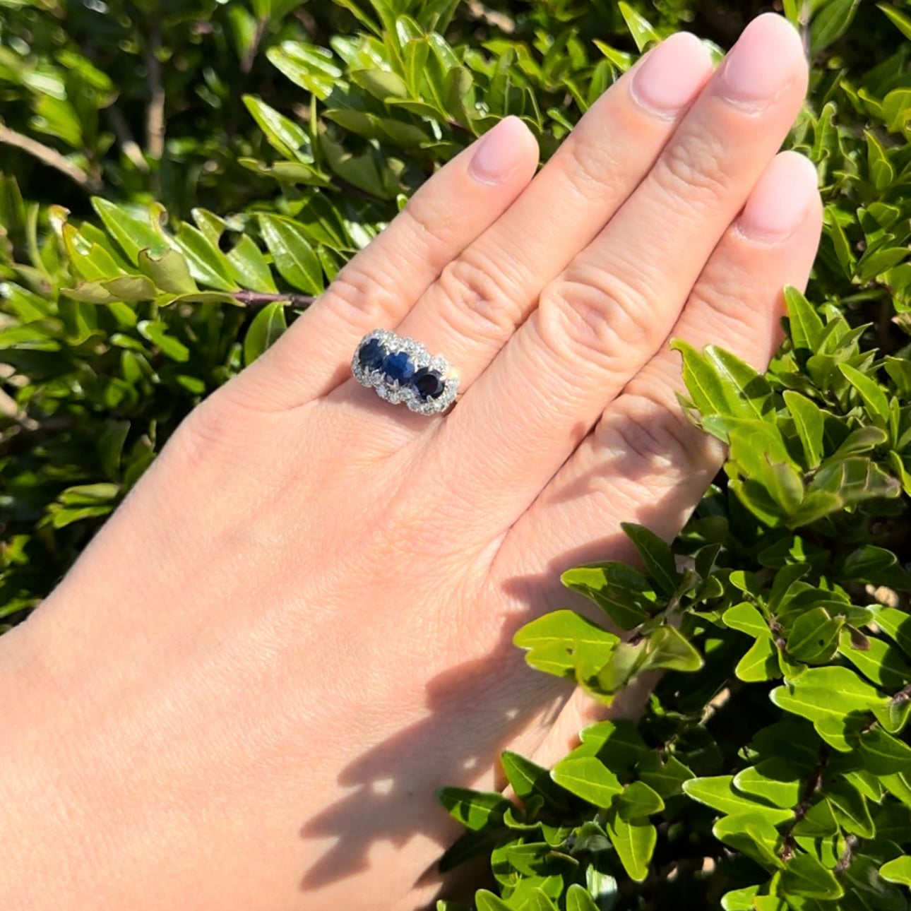 18ct Yellow Gold Sapphire & Diamond Ring