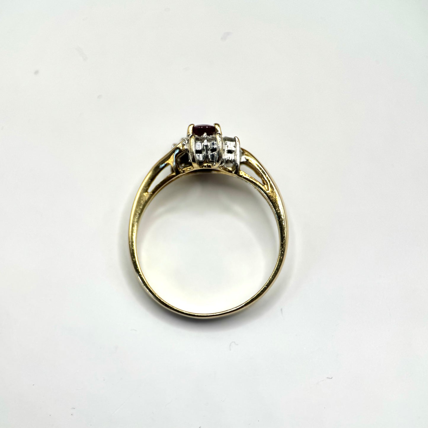 14ct Yellow Gold Ruby and Diamond Ring