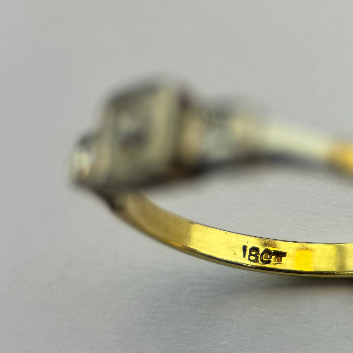 18ct Gold and Platinum Art Deco Diamond Ring