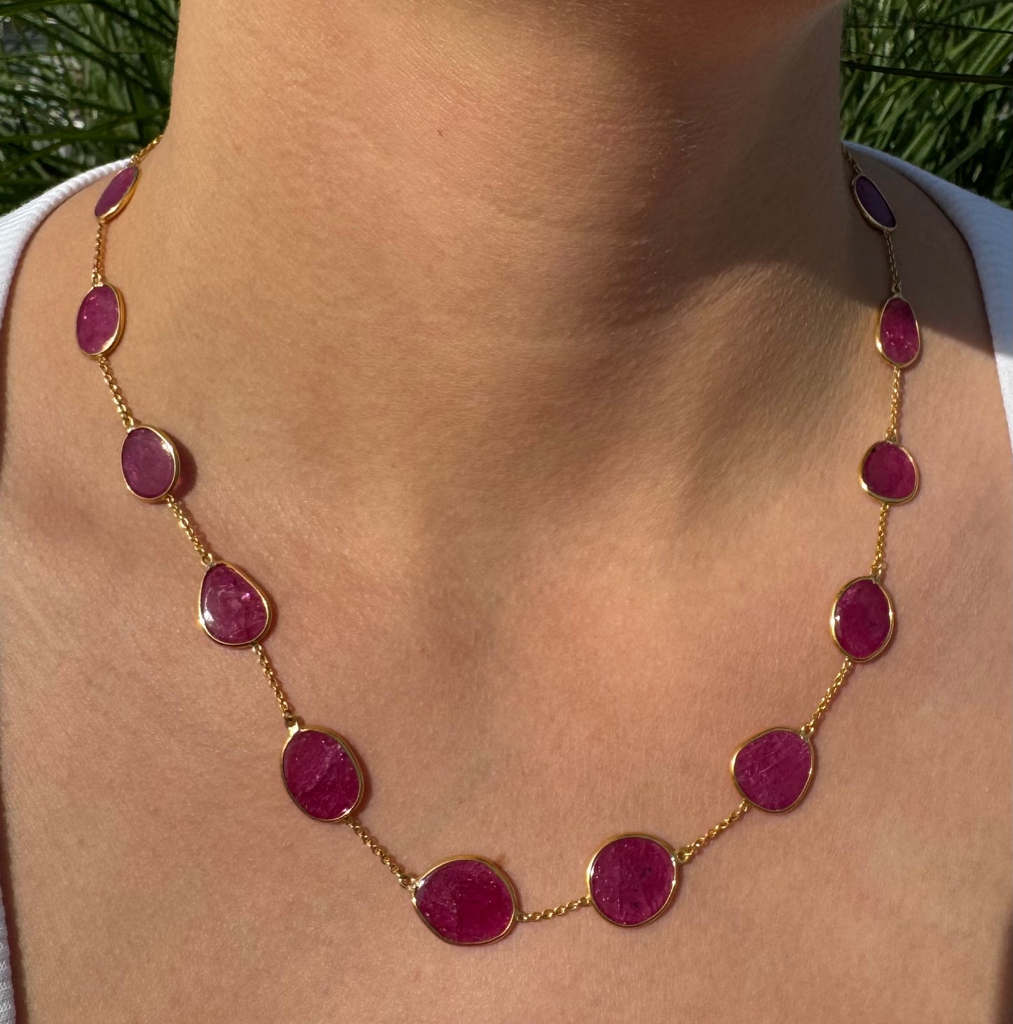 18ct gold Ruby Slice Necklace