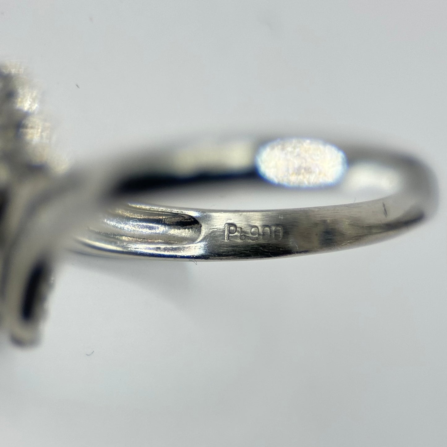 Platinum Sapphire and Diamond Ring