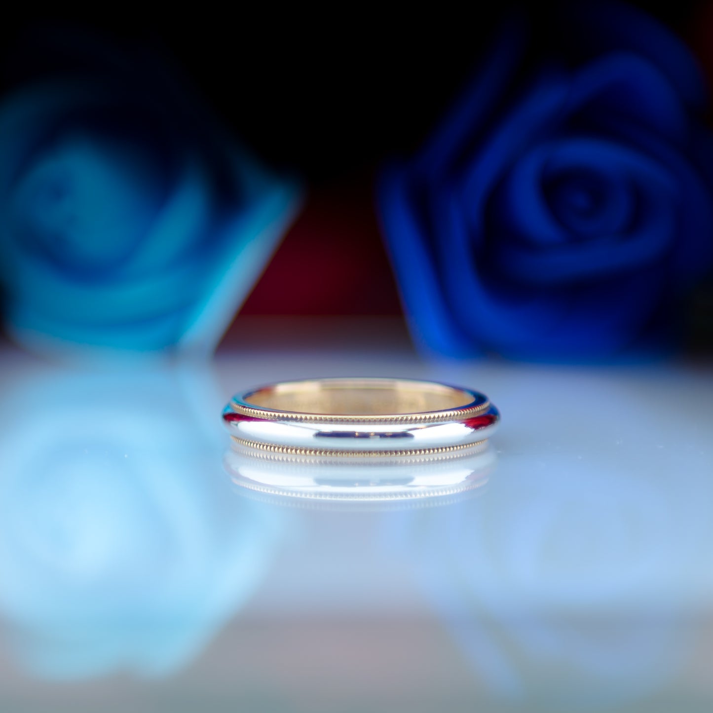 Tiffany & Co. 18ct Gold & Platinum Milgrain Wedding Band
