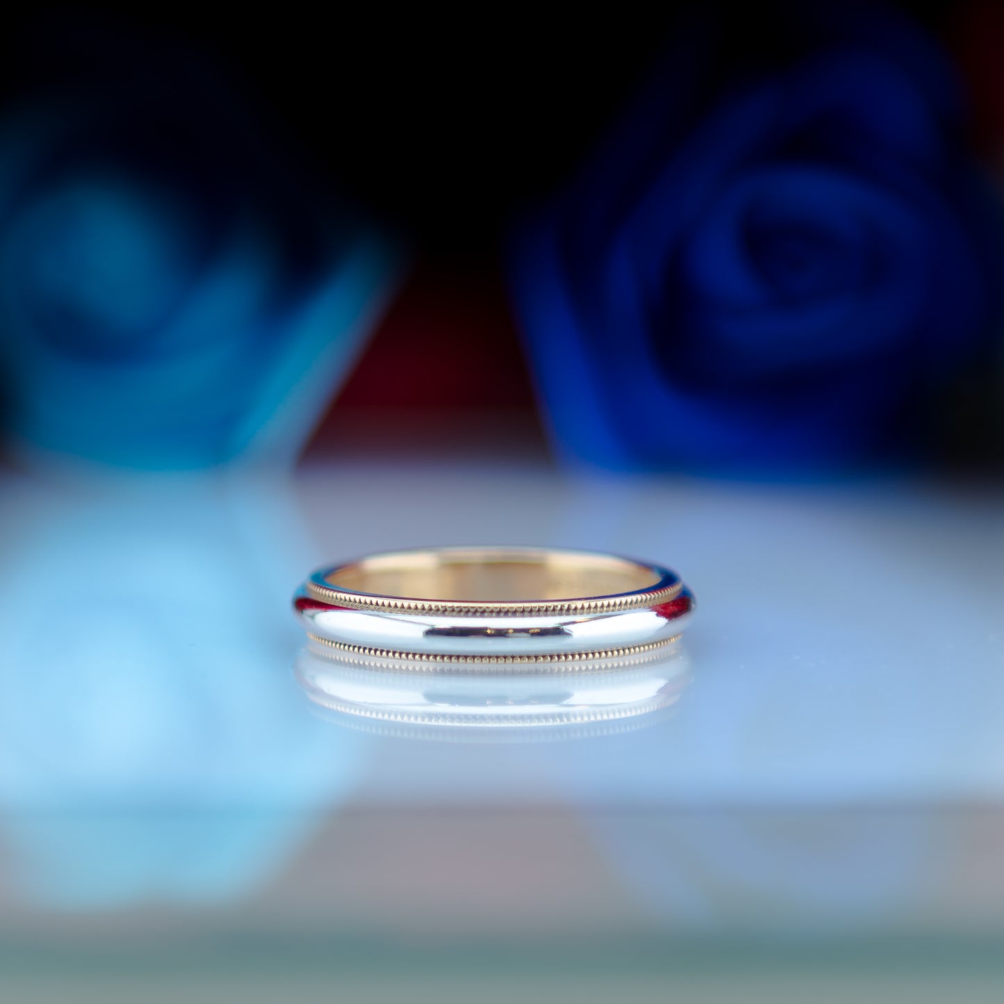 Tiffany & Co. 18ct Gold & Platinum Milgrain Wedding Band