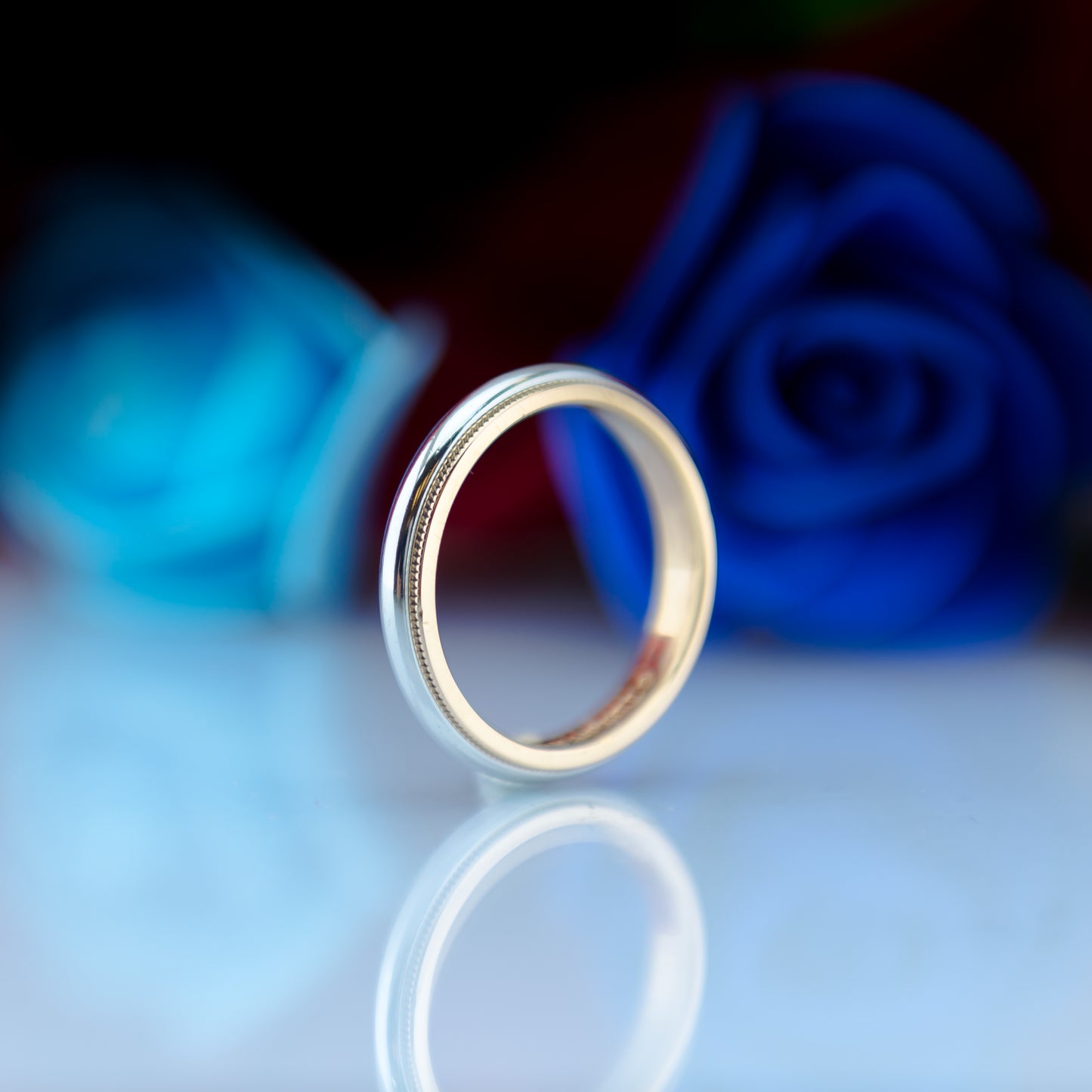 Tiffany & Co. 18ct Gold & Platinum Milgrain Wedding Band