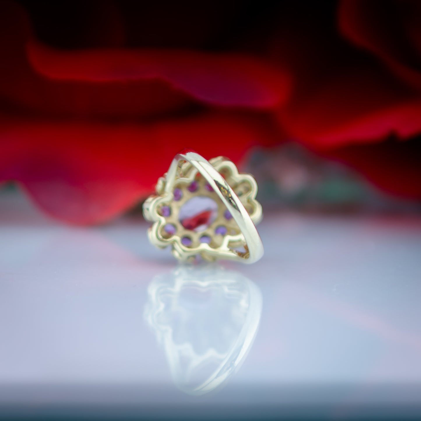 9ct Amethyst Filigree Ring TCW 2ct