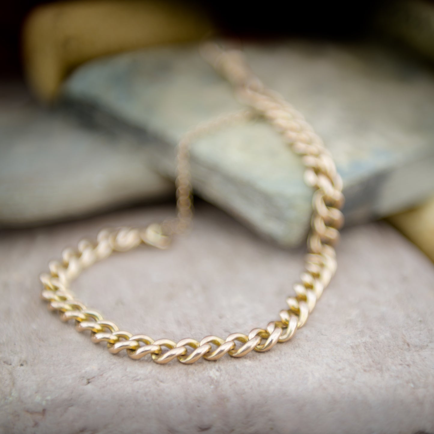 9ct Rose Gold Albert Chain Link Bracelet