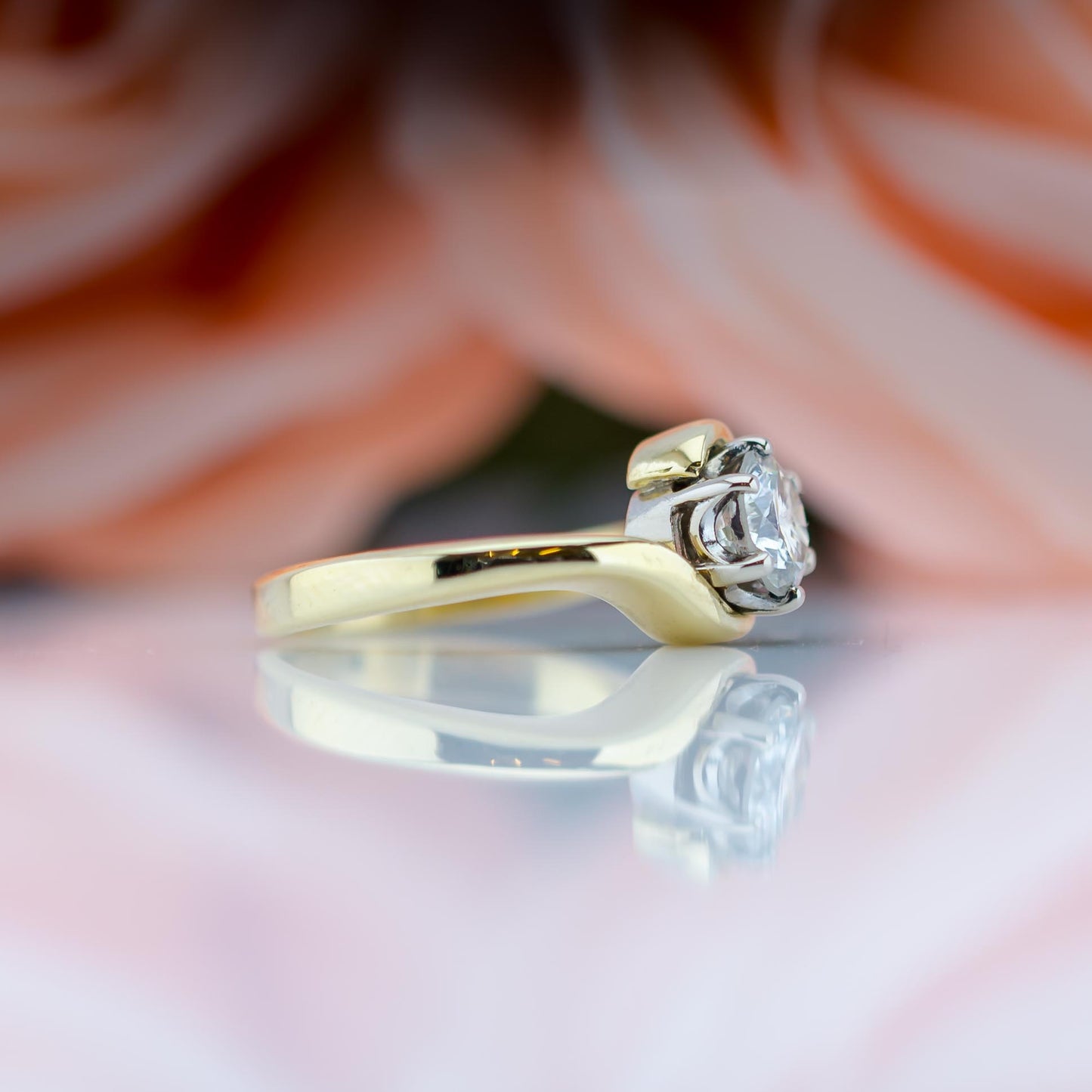 18ct Yellow Gold Solitaire Diamond Ring 0.75ct