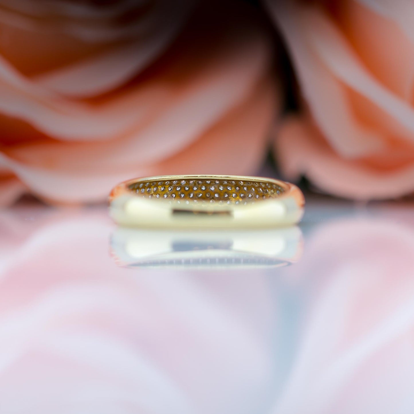 18ct Yellow Gold Pave Diamond Ring 1ct TCW