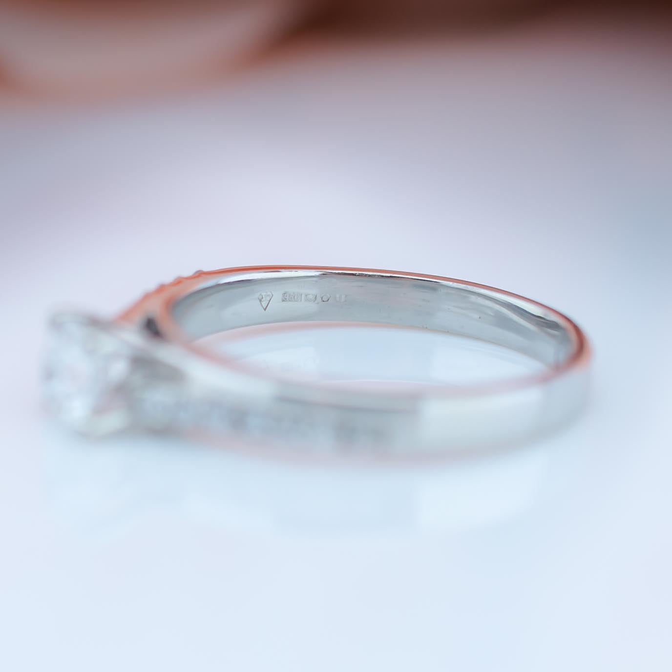 Platinum .950 Diamond Solitaire Ring 0.6ct