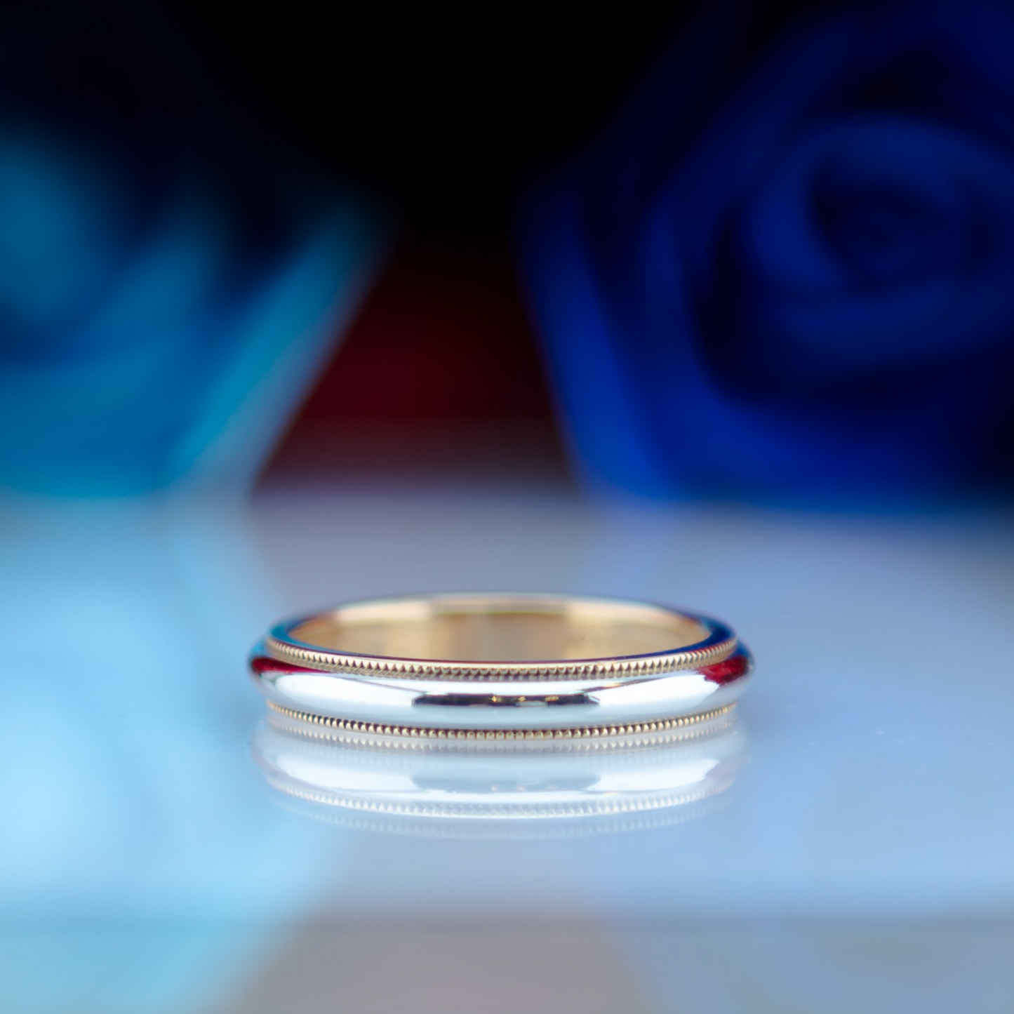 Tiffany & Co. 18ct Gold & Platinum Milgrain Wedding Band
