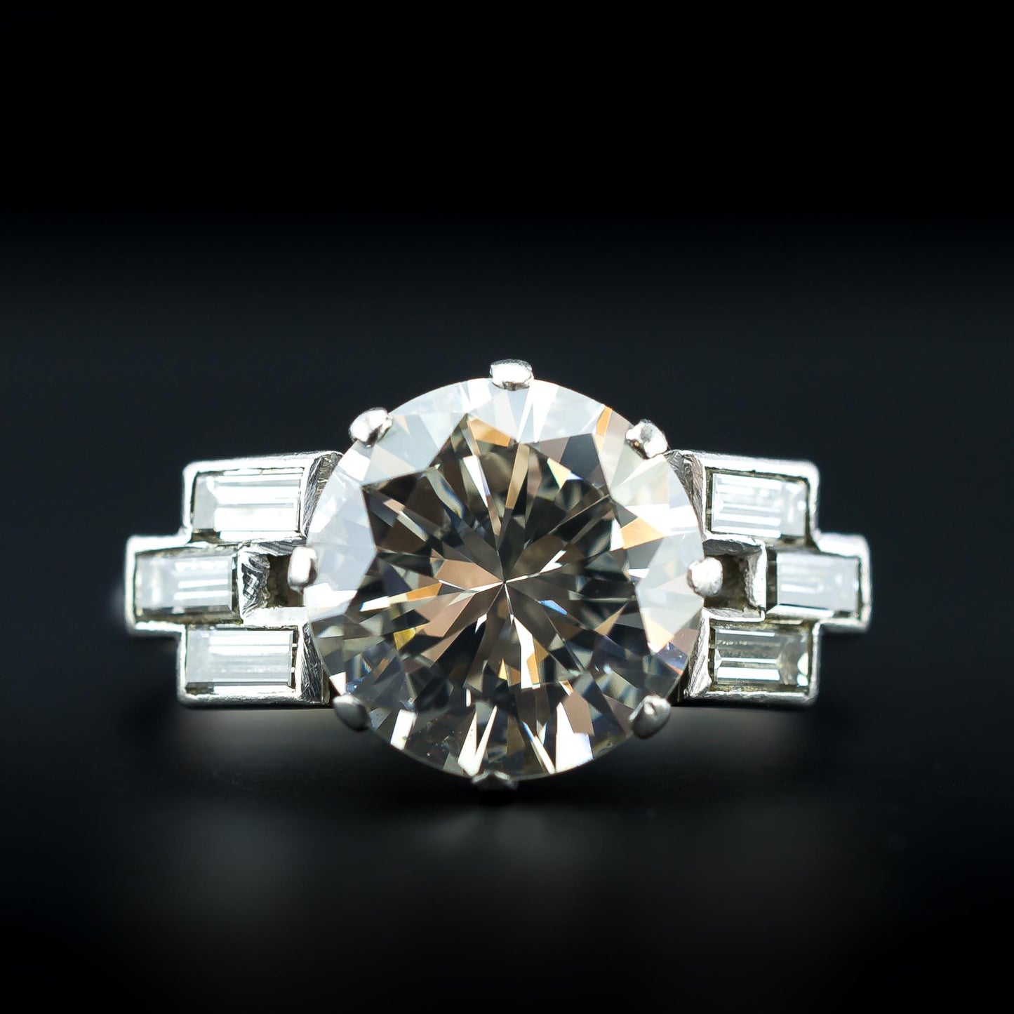 Diamond Solitaire Ring Single 3.75ct - VS2 - 4.10 TCW - Colour K - Certificate
