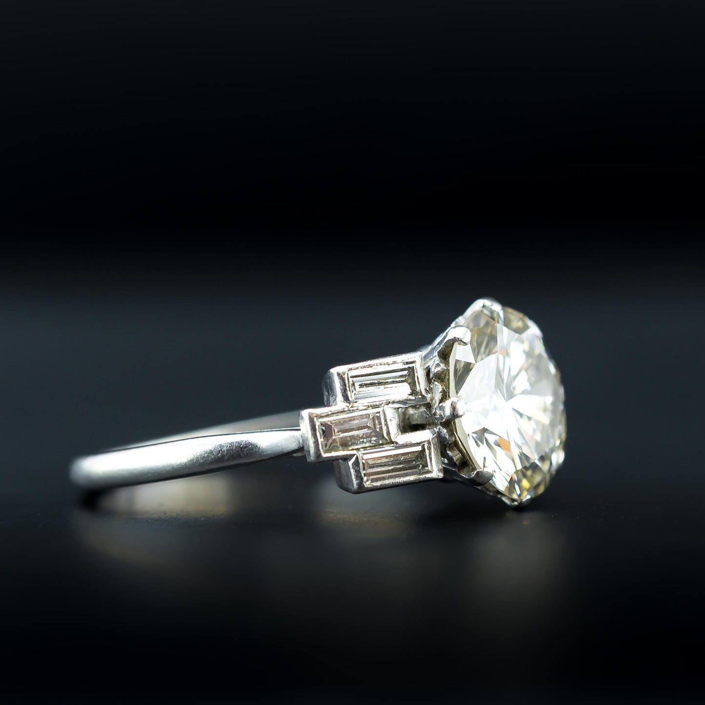 Diamond Solitaire Ring Single 3.75ct - VS2 - 4.10 TCW - Colour K - Certificate