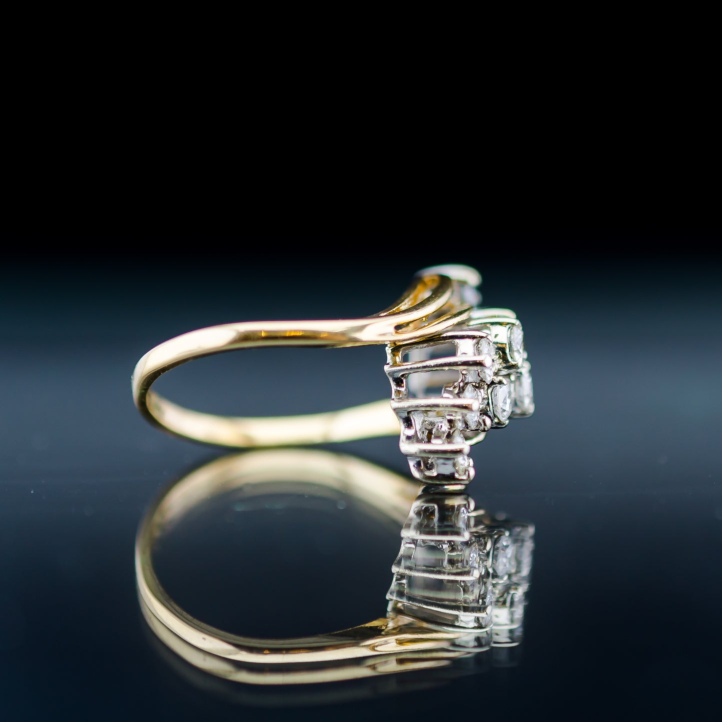 14ct Diamond Cluster Ring