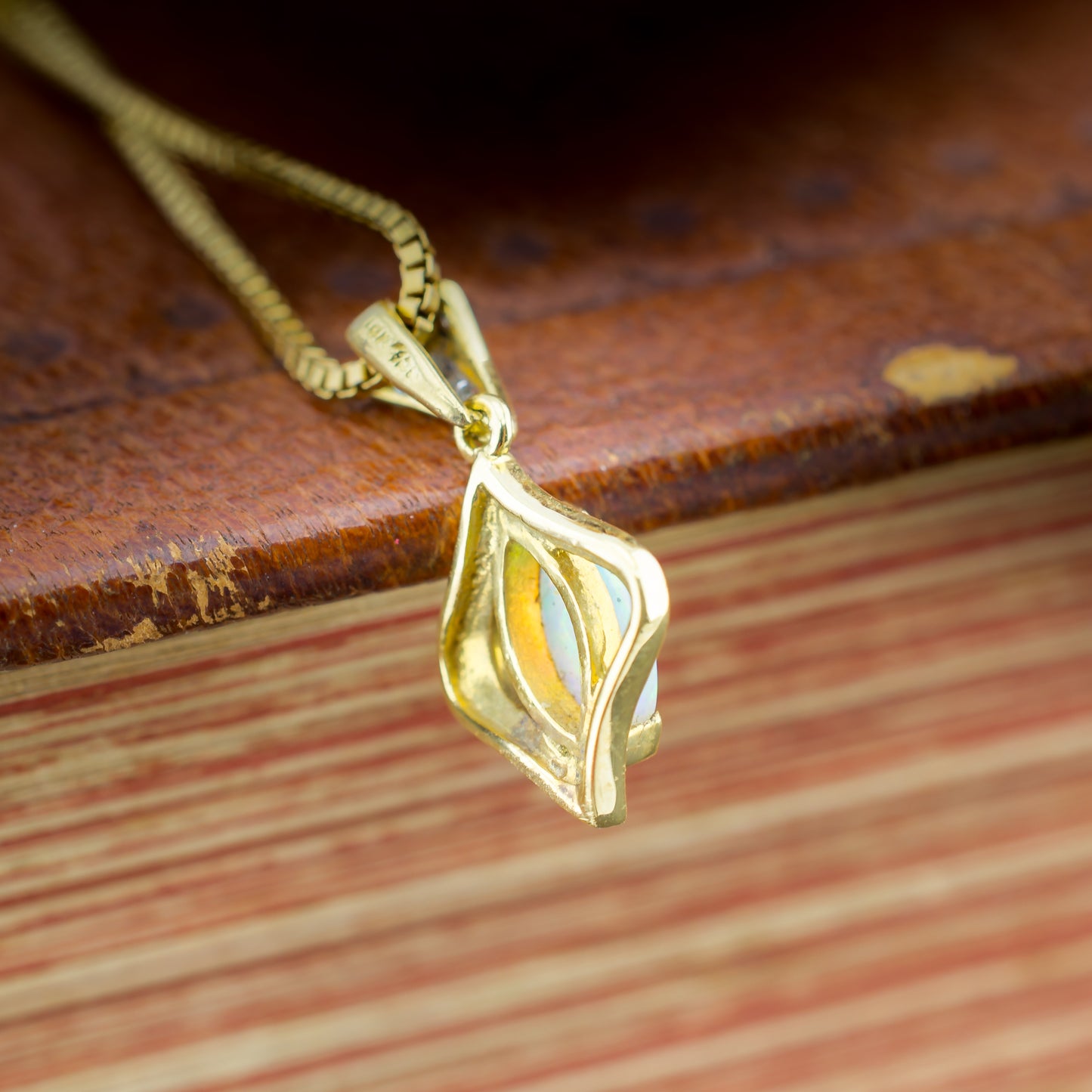 18ct Opal and Diamond Pendant