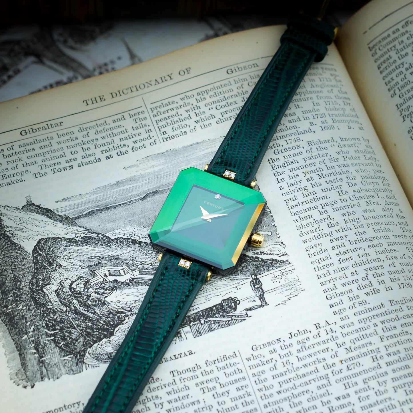 Century 18ct Yellow Gold & Sapphire Watch