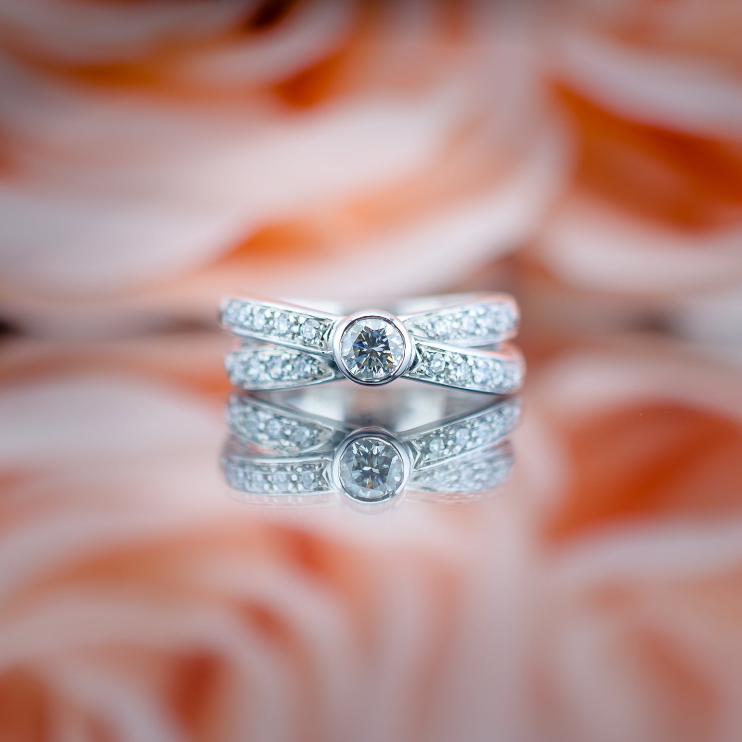 18ct White Gold Diamond Solitaire Ring 0.50TCW