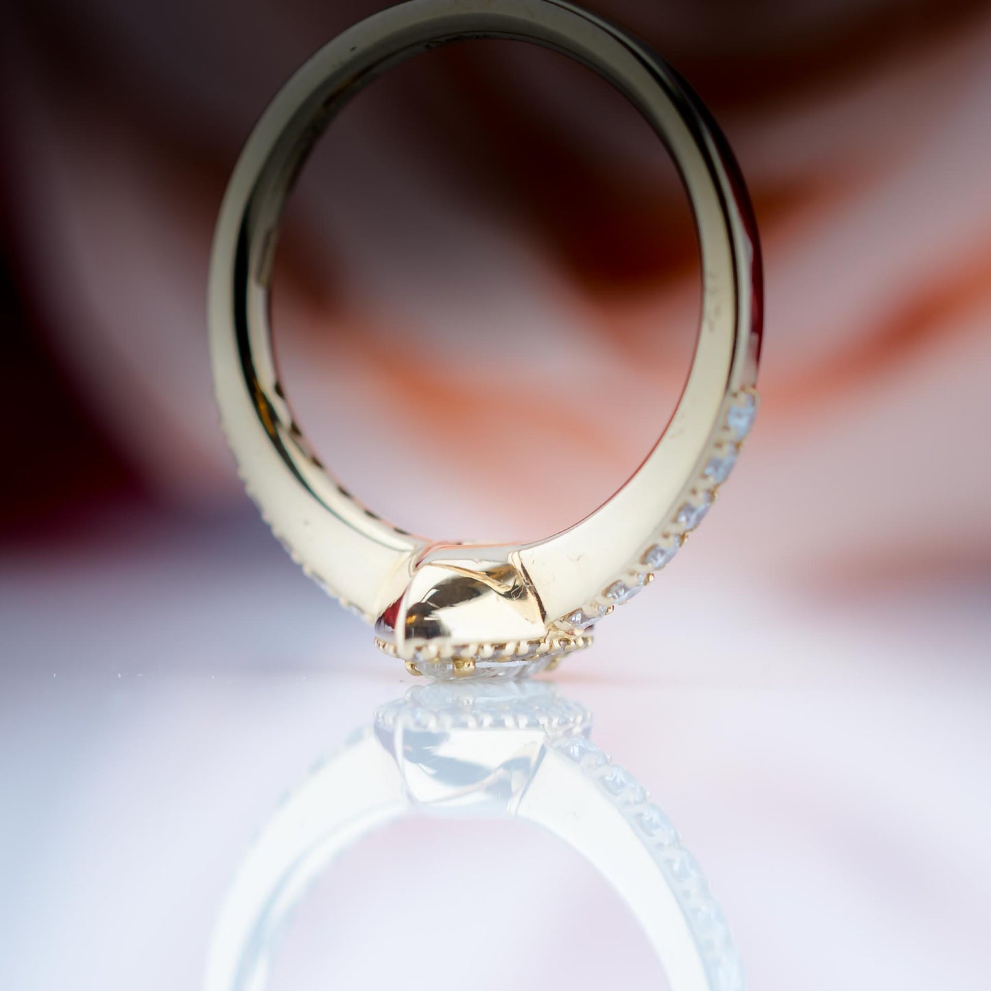 18ct Rose Gold 0.9ct Diamond Teardrop Solitaire Ring with Certificate