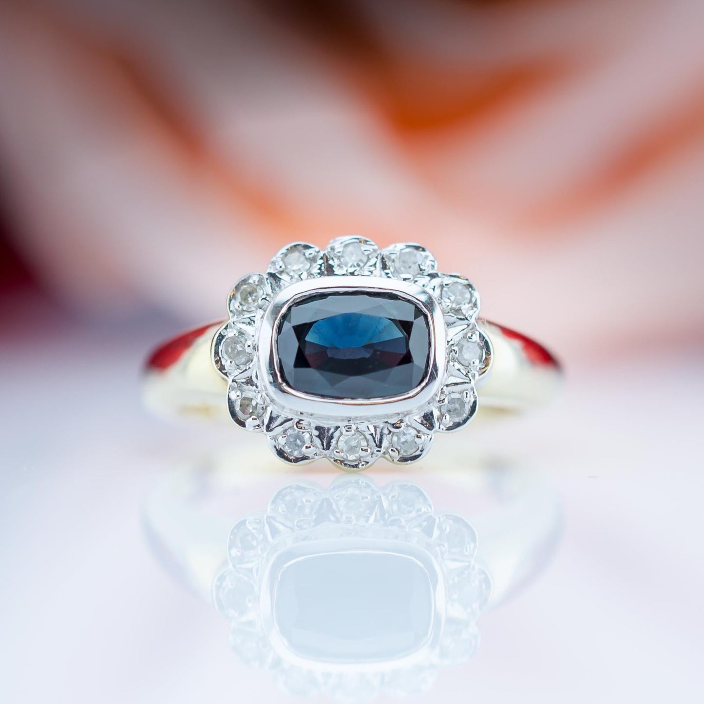 9ct Sapphire And Diamond Ring