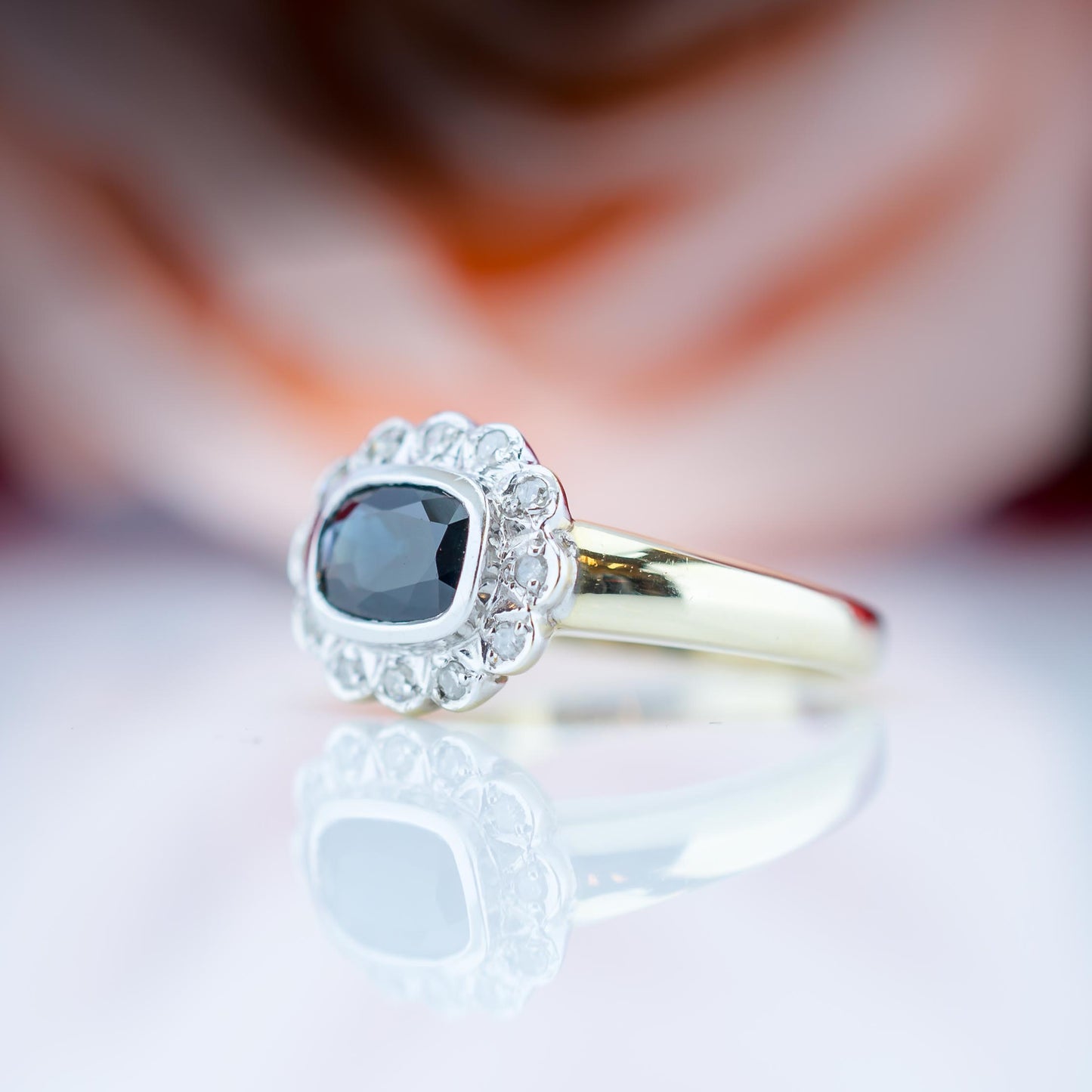 9ct Sapphire And Diamond Ring