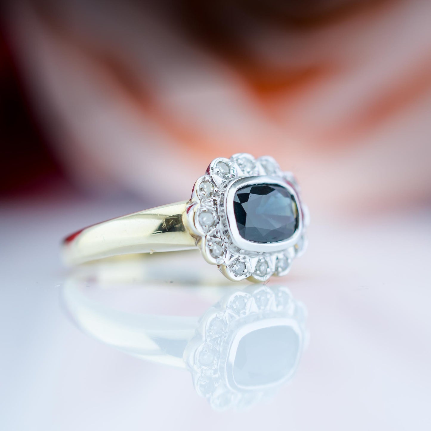 9ct Sapphire And Diamond Ring