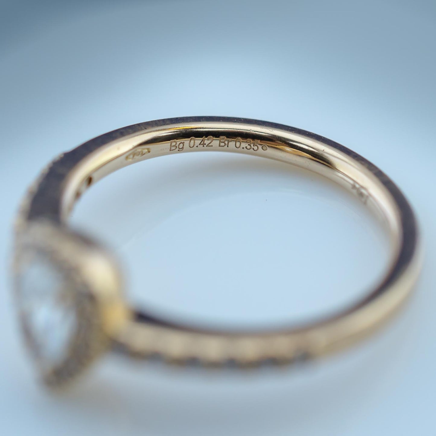 18ct Rose Gold 0.9ct Diamond Teardrop Solitaire Ring with Certificate