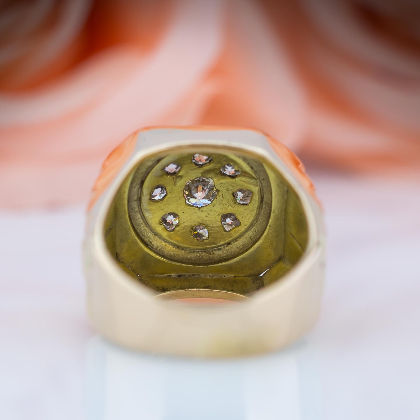 14ct Gold Diamond Rollie Ring 1.5TCW