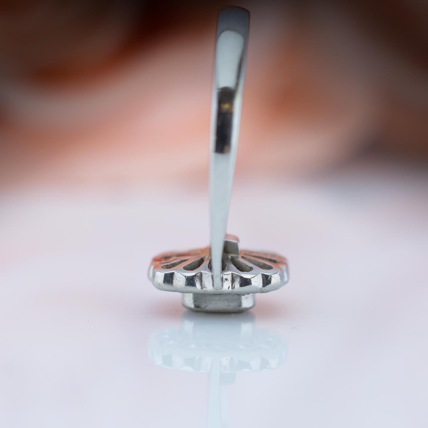 .950 Platinum Annabelle Diamond Halo Ring 0.85 TCW