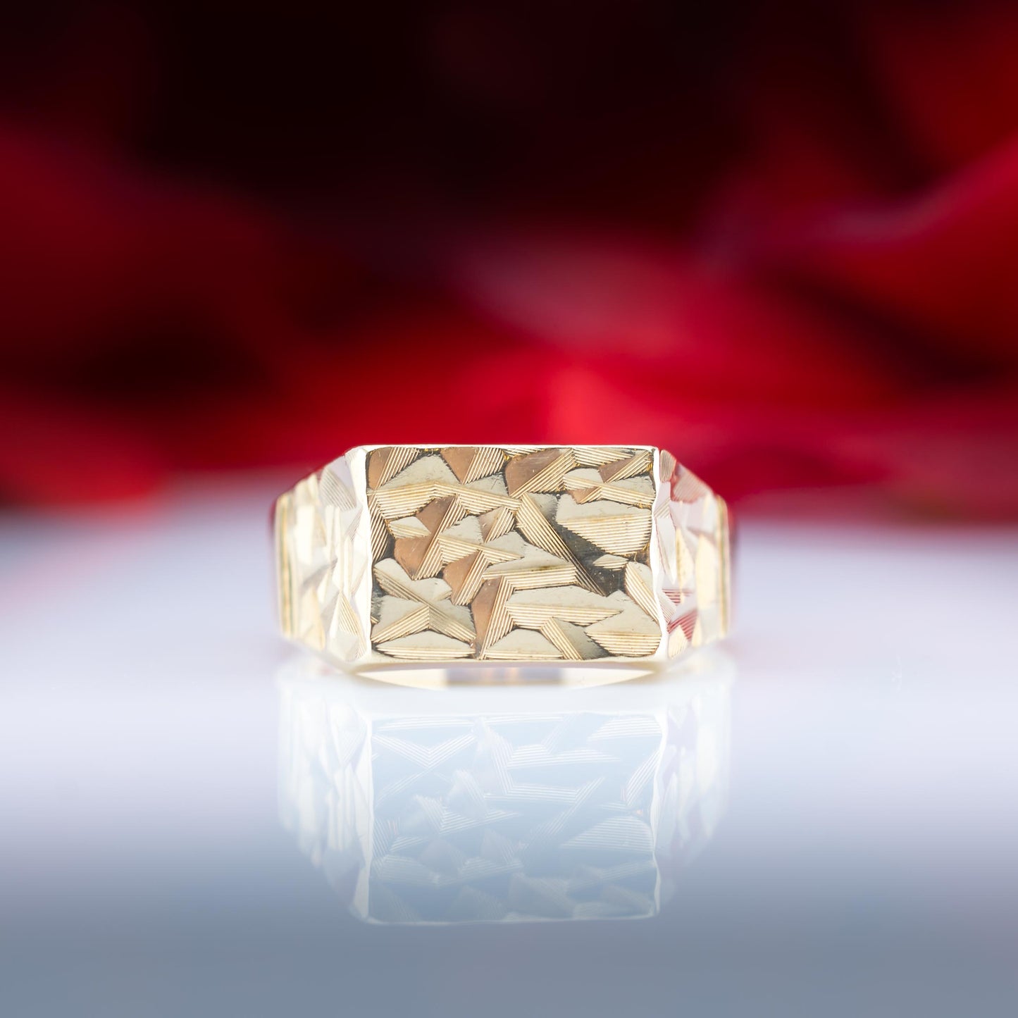 9ct Gold Rectangle Signet Ring
