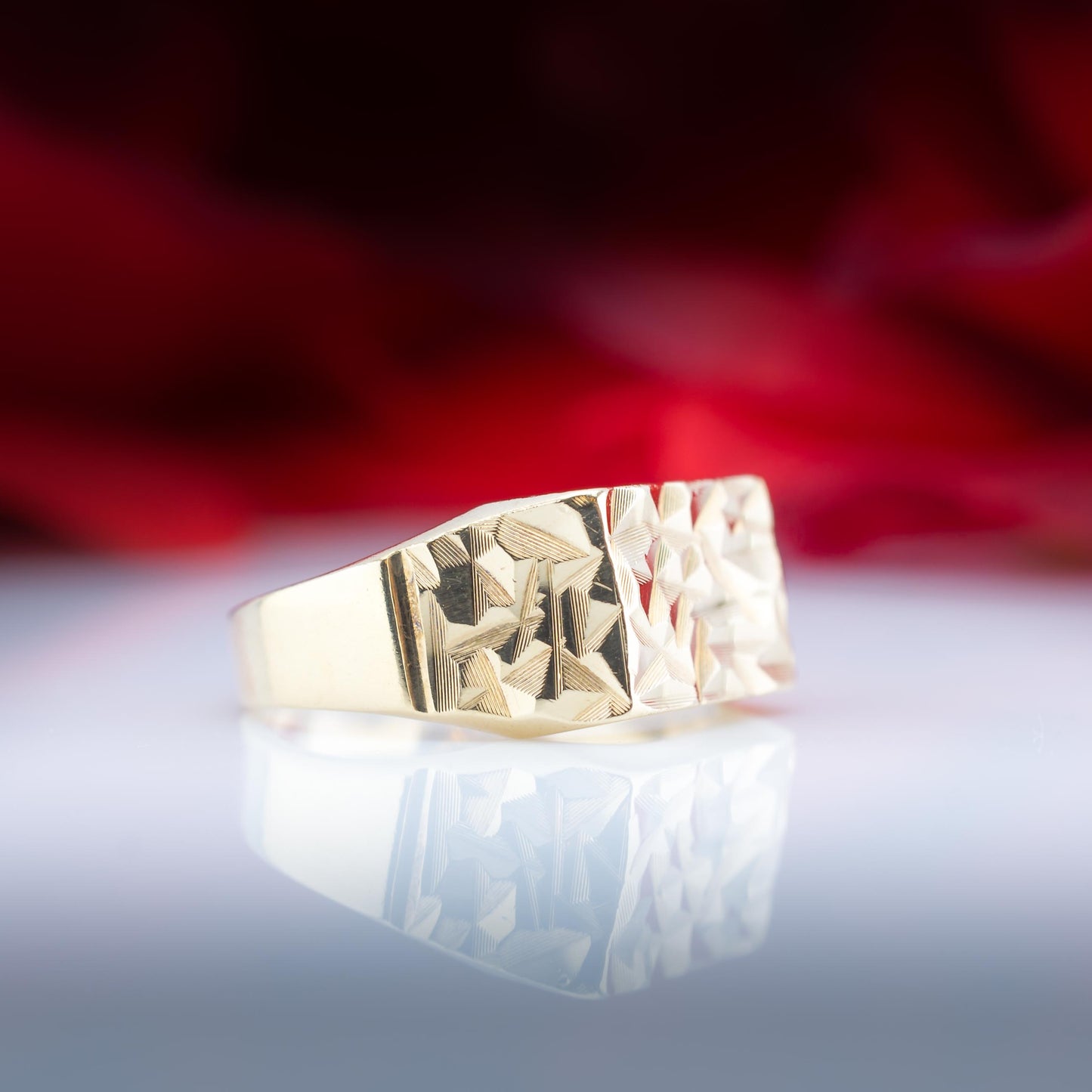 9ct Gold Rectangle Signet Ring