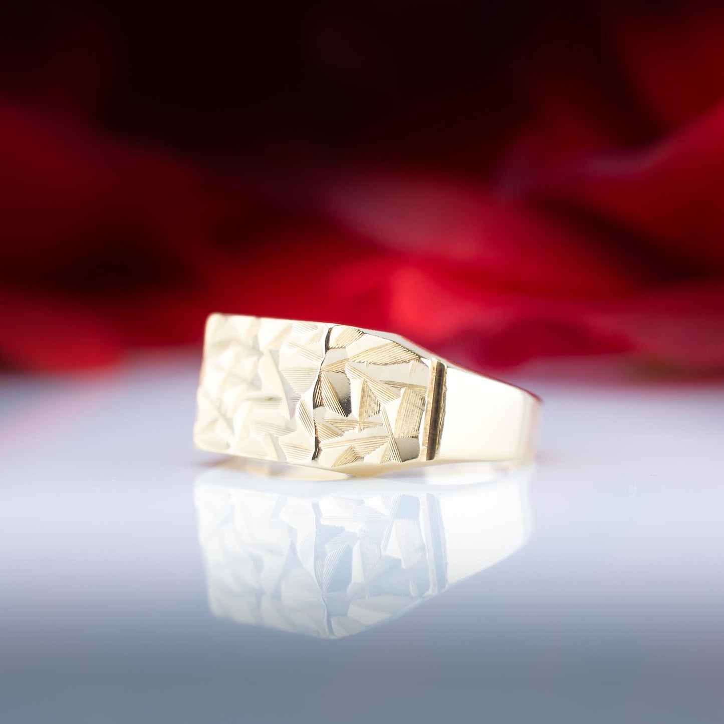 9ct Gold Rectangle Signet Ring