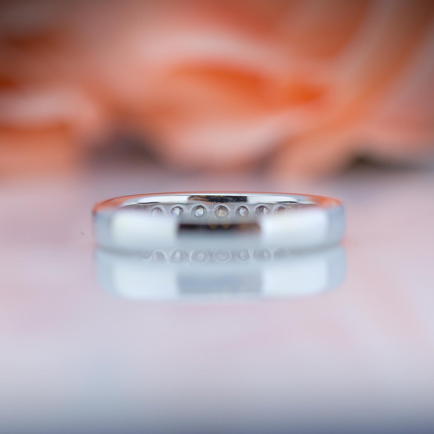 18ct White Gold Half Eternity Ring By iliana jewellery
