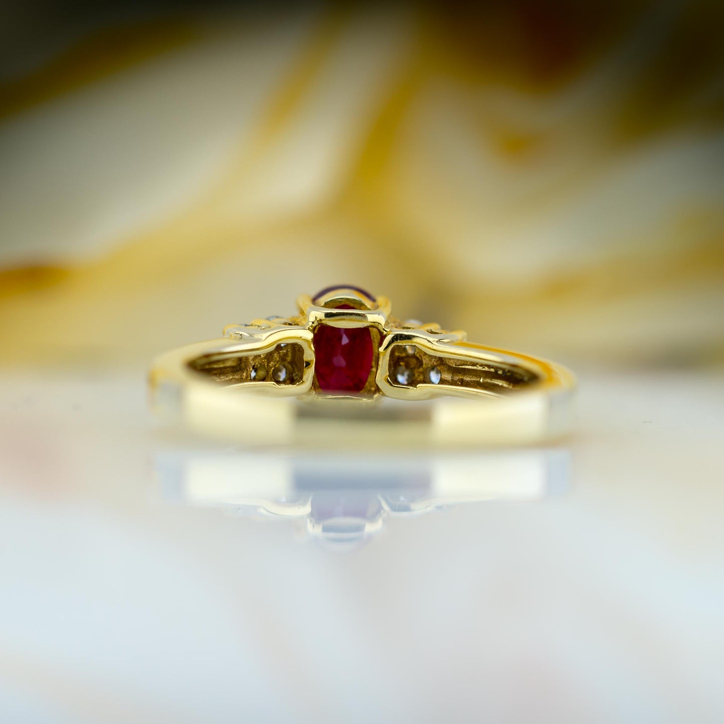 18ct Gold Diamond & Ruby Ring Designed By Iliana jewellery