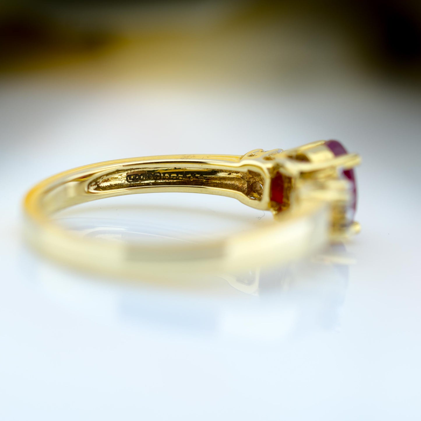 18ct Gold Diamond & Ruby Ring Designed By Iliana jewellery