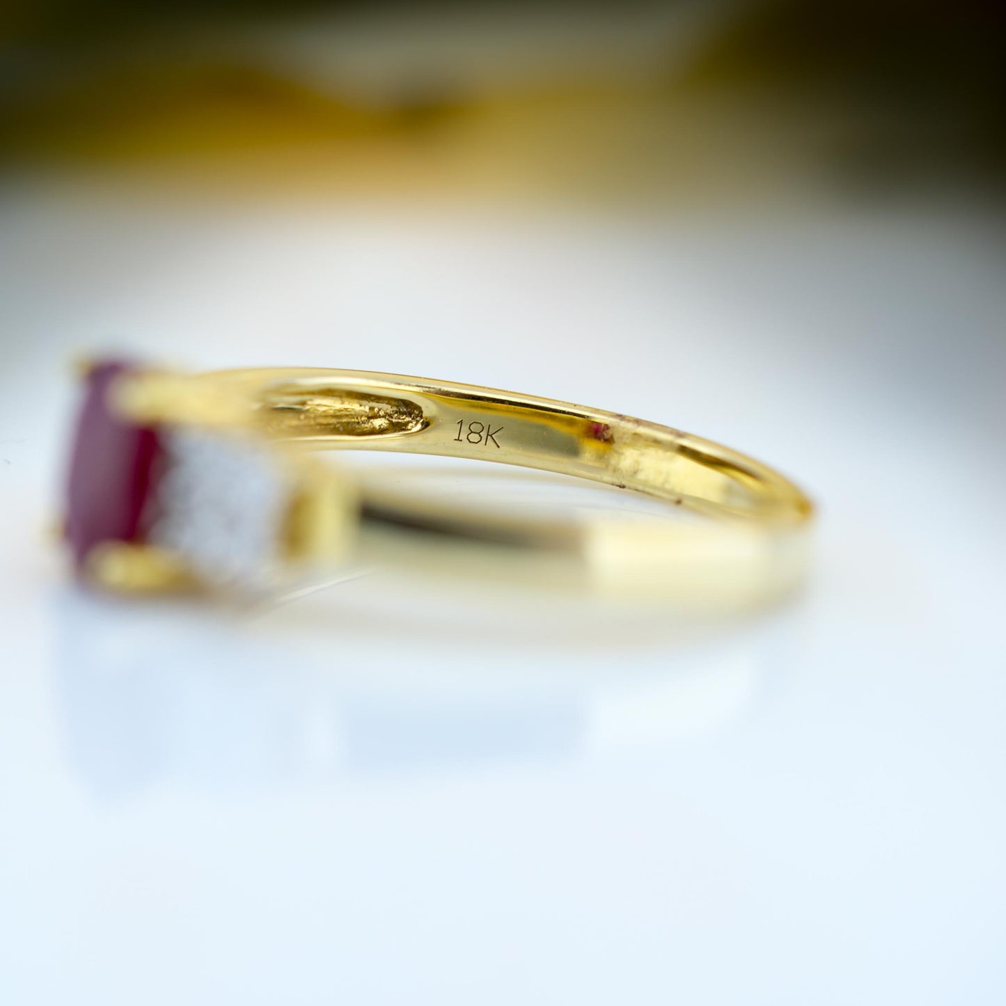 18ct Gold Diamond & Ruby Ring Designed By Iliana jewellery