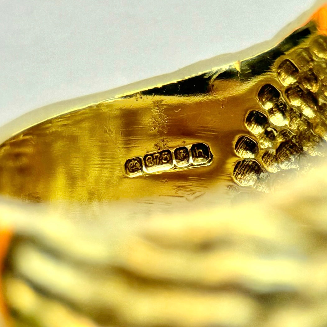 9ct Gold Lion's Head 3D Ring