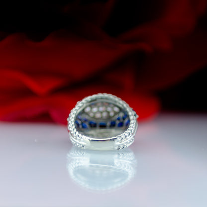 14ct Gold Diamond And Sapphire Ring