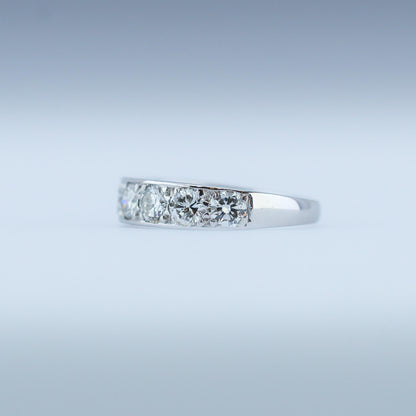 18ct White Gold Diamond Half Eternity Stacker 1.8TCW