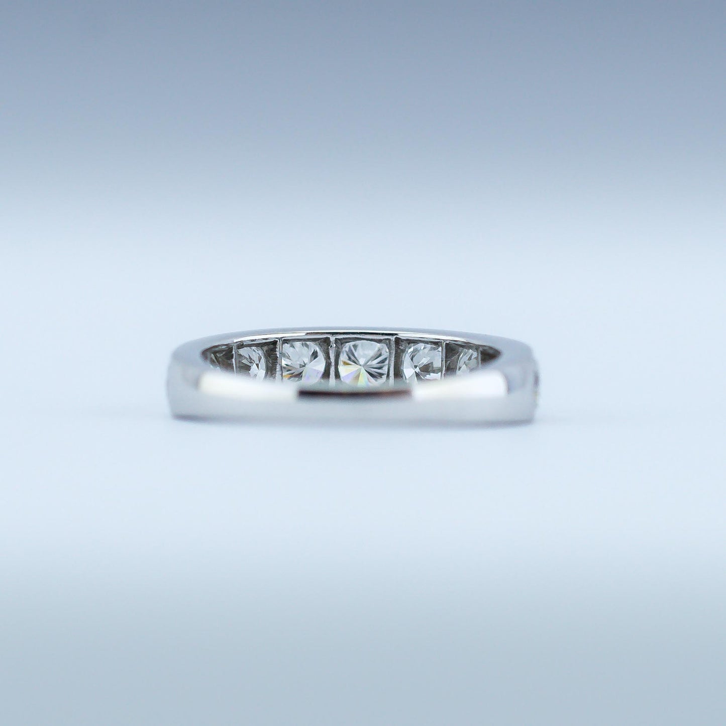 18ct White Gold Diamond Half Eternity Stacker 1.8TCW