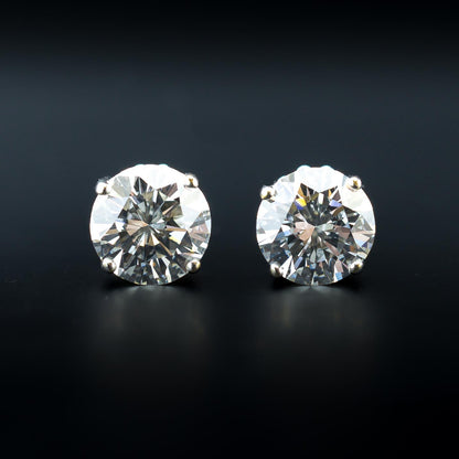 Diamond Stud Earrings - VVS-VS / I-J - 2.25 TCW - 2.3 Grams