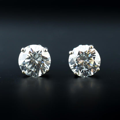 Diamond Stud Earrings - VVS-VS / I-J - 2.25 TCW - 2.3 Grams
