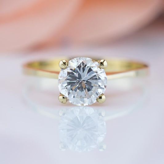 14ct Yellow Gold 1ct Diamond Solitaire Ring