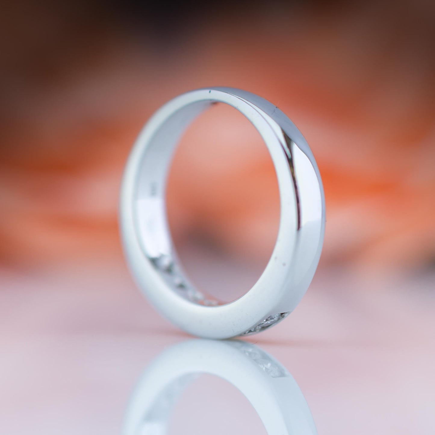 18ct White Gold Half Eternity Ring By iliana jewellery